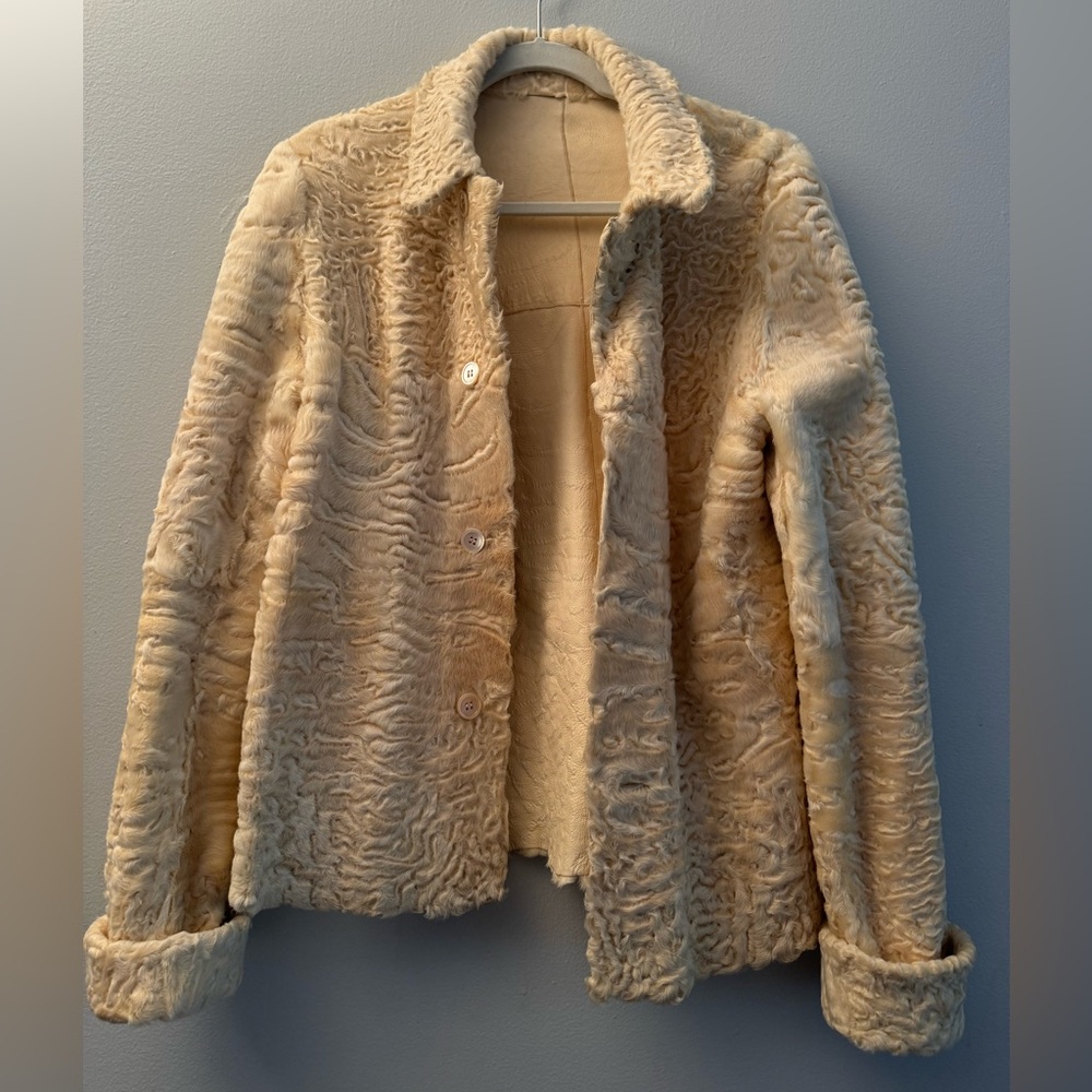 Exquisite Real Fur/ Leather Reversible Coat